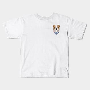 bulldog vintage, American Bulldog, bulldog bandana Kids T-Shirt